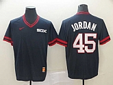 White Sox 45 Michael Jordan Navy Throwback Jerseys,baseball caps,new era cap wholesale,wholesale hats